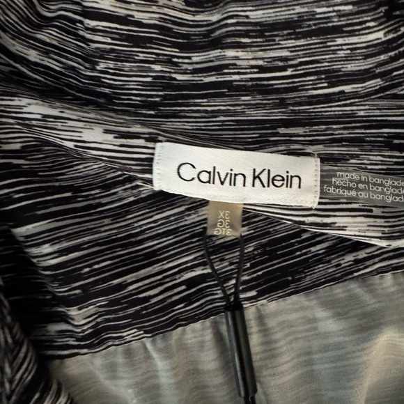 Calvin Klein Black and White Patterned performance Blouse top 3X NEW NWT - Picture 2 of 7